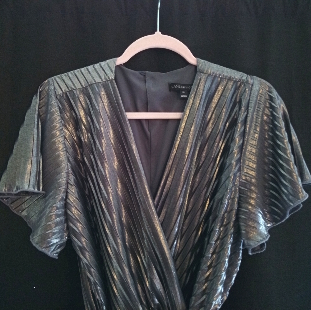Plus Size Silver Metallic Dress